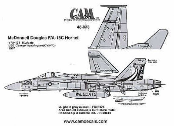 1/48 McDonnell Douglas F/A-18C Hornet VFA-131 Wildcats