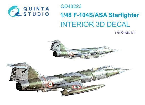 1/48 F-104S/ASA 3D-Printed & color Interior