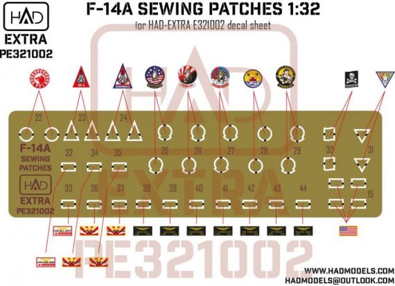 1/32 F-14A Sewing Patches PE set Vol.1