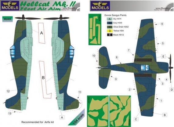 1/24 Mask Fw 190D-9 Camouflage painting