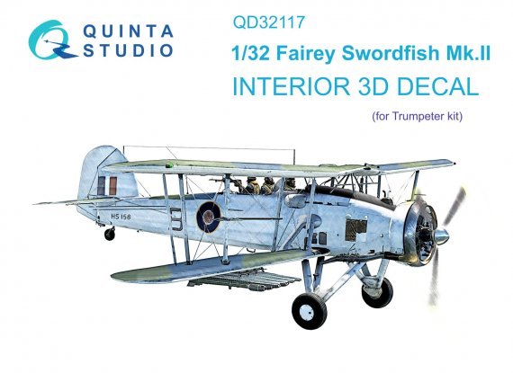 1/32 Fairey Swordfish Mk.II 3D-Printed & color Interior
