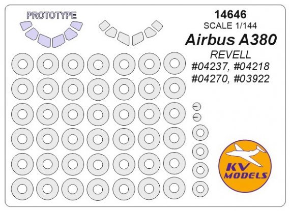 1/144 Airbus 380 masks