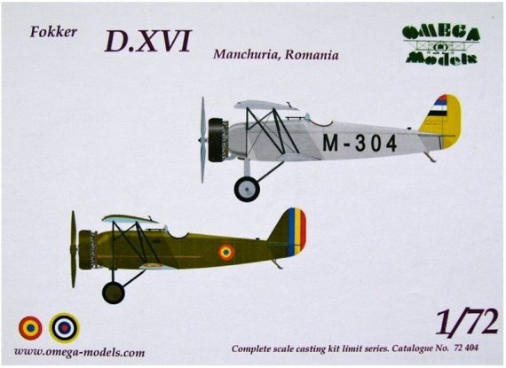 1/72 Fokker D.XVI (Manchuria, Romania)