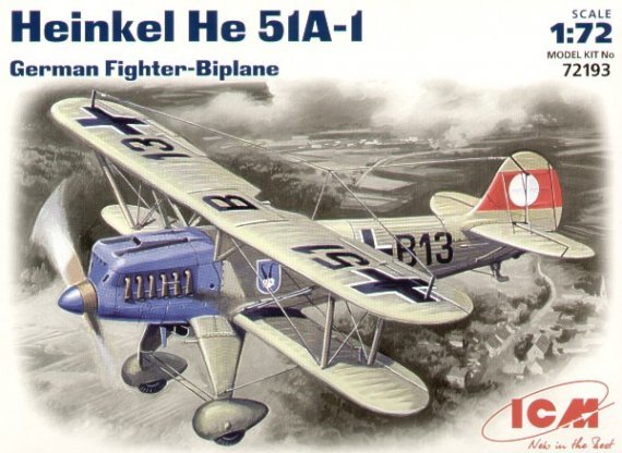 ICM 1/72 Heinkel He-51A-1 Maquette Avion