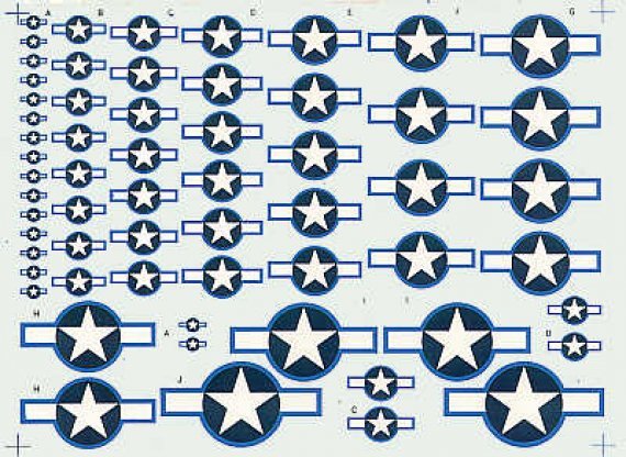 Techmod D�calcomanies Insigne US 1/72 Star and Bar