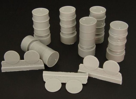 1/48 Fuel drums  3 types (6 pcs.)