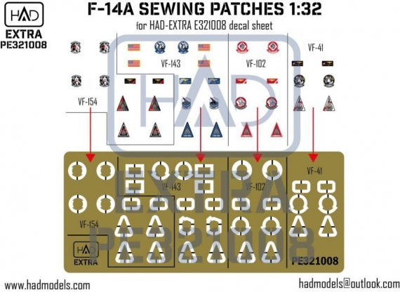 1/32 F-14A Sewing Patches PE set Vol.3