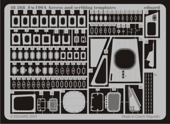 Fw 190 Access and scribing templates  (EDU)