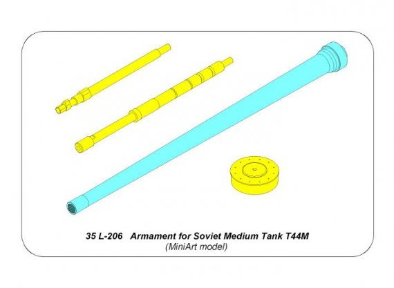 1/35 Armament for Soviet Medium Tank T44M