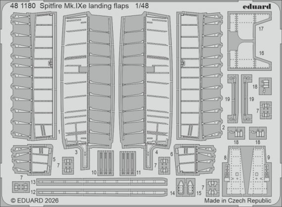 1/48 SET Spitfire Mk.IXe landing flaps for Airfix