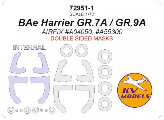 1/72 BAe Harrier GR.7A / GR.9A in & outside mask for Airfix