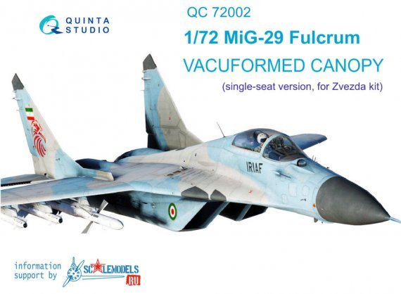 1/72 Vacu canopy for MiG-29 Fulcrum