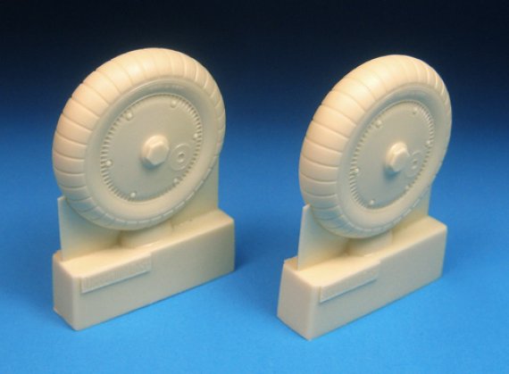 1/24 Messerschmitt Bf-109G ribbed ribbed wheels