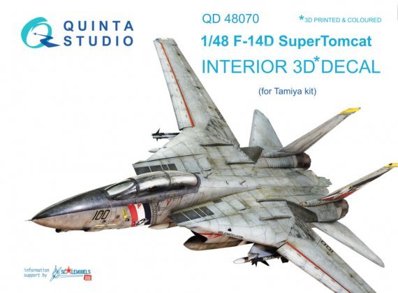 1/48 Grumman F-14D Tomcat 3D-Printed & coloured Interior