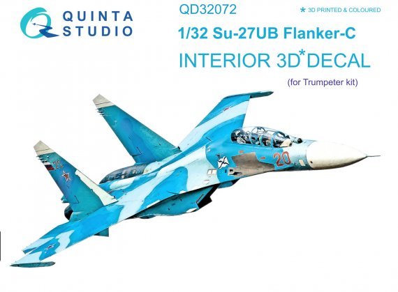 1/32 Su-27UB 3D-Print & colored Interior
