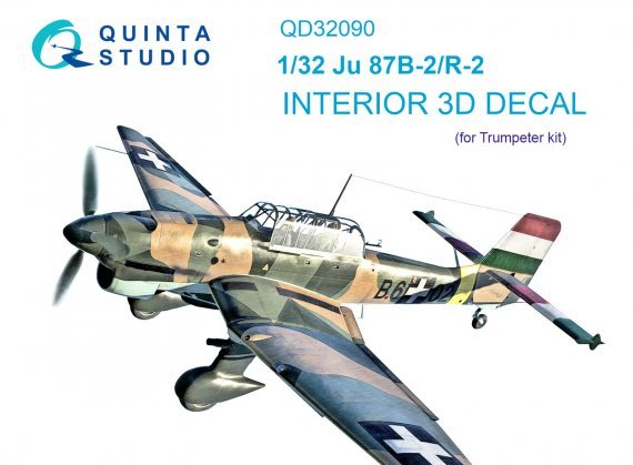 1/32 Ju 87B-2/R-2 3D-Printed & color Interior