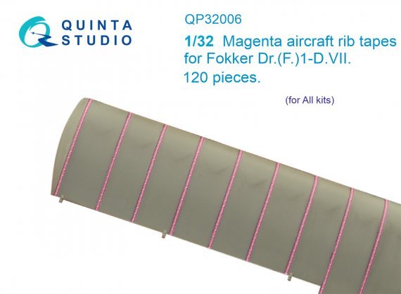 1/32 Magenta rib tapes Fokker Dr. I D.VII
