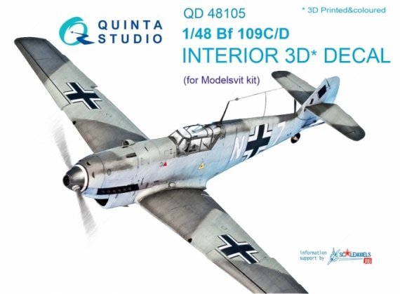 1/48 Messerschmitt Bf-109C/Bf-109D coloured Interior