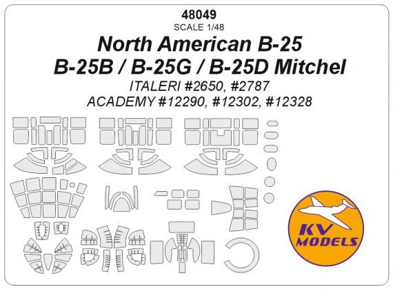 1/48 North-American B-25 paint masks