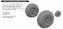 Brassin 1/72 P-51D wheels block tread 2 for Eduard