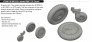 Brassin 1/72 Bf 109G-5/G-6 wheels PRINT EDU