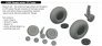 Brassin 1/72 Mosquito wheels for Tamiya
