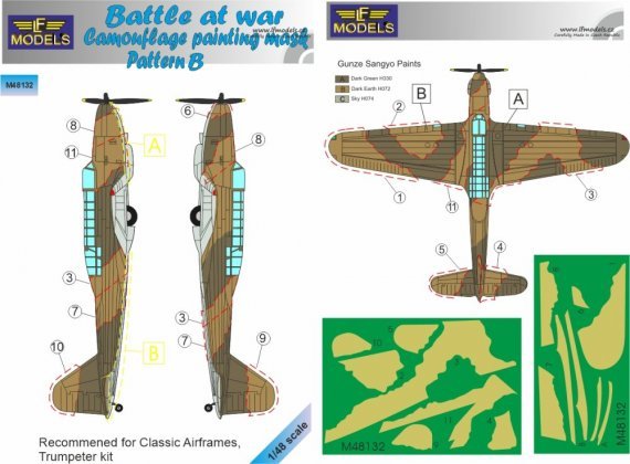 1/48 Mask Battle At War Camo pattern Pattern B