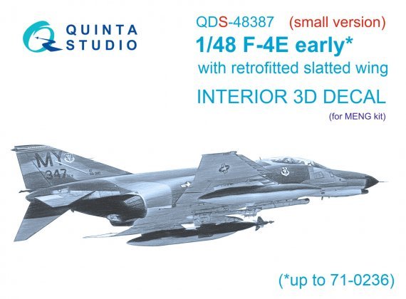 1/48 F-4E Phantom early with slatted wing small version for Meng
