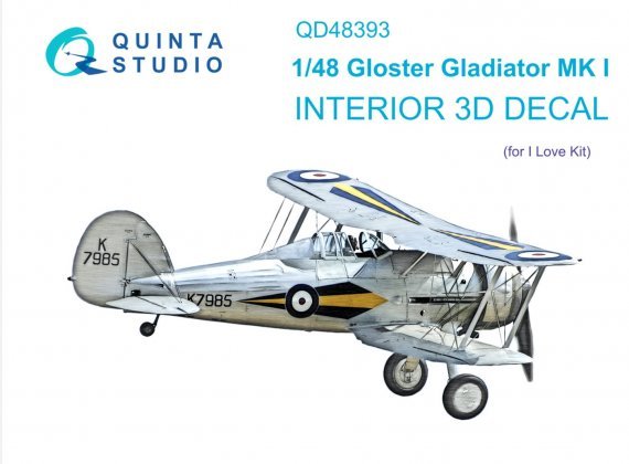 1/48 Gloster Gladiator MKI Interior for I Love Kit
