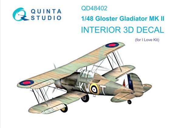 1/48 Gloster Gladiator MKII Interior for I Love Kit
