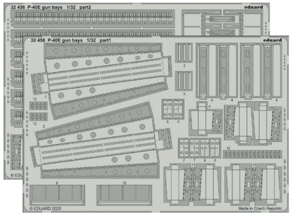 1/32 SET P-40E gun bays