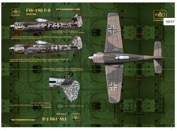 1/48 Decal Fw 190 F-8 (2Luftwaffe)