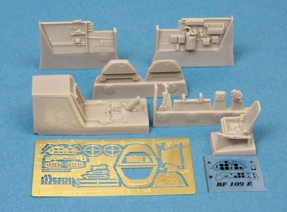 1/48 Messerschmitt Bf-109E cockpit set (HAS/TAM)