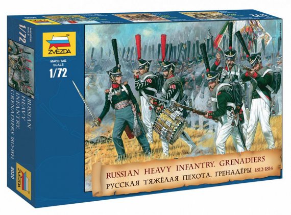 Zvezda Figurines Grenadiers russes lourd 1/72