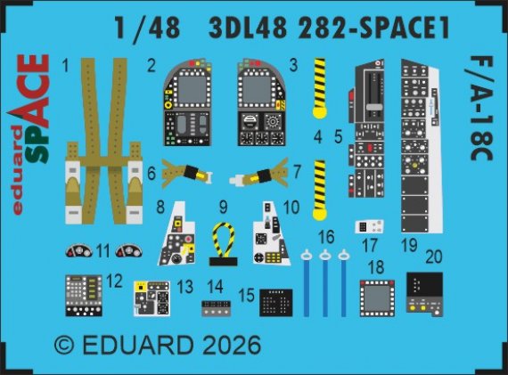 Eduard 1/48 F/A-18C pour kits Eduard/Kinetic