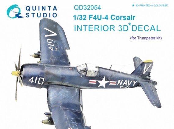 1/32 Vought F4U-4 Corsair coloured Interior