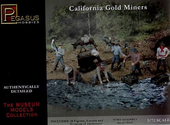 Pegasus Hobbies Figurines Chercheurs d'or Californie 1/72