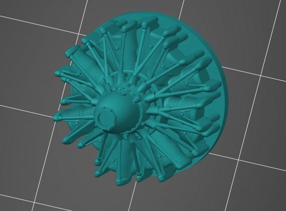 1/72 Gnome-Rhone 14K/N engine