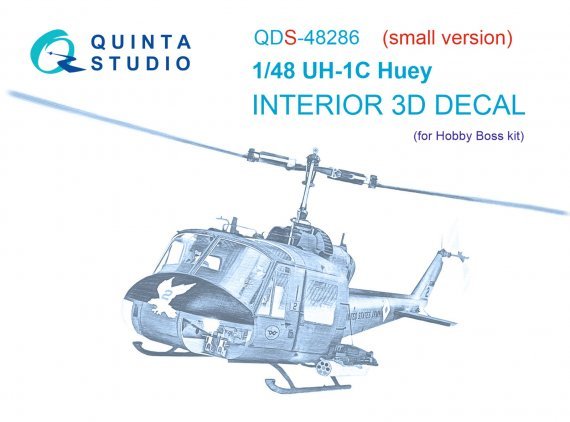 1/48 UH-1C 3D-Print & color Interior SMALL