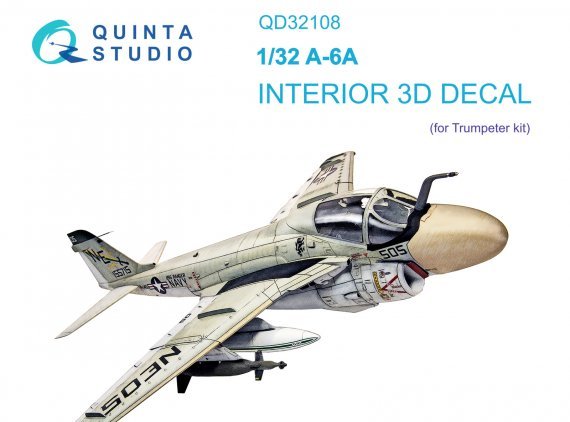 1/32 A-6A Intruder 3D-Printed & color Interior