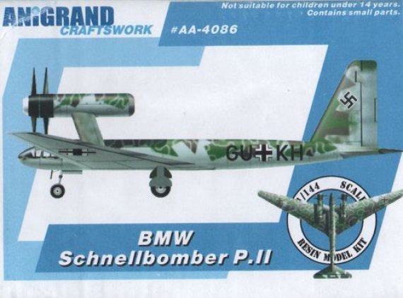 1/144 Bmw Schnellbomber P.II. Includes Bonus of the Messerschmit