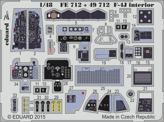 1/48 McDonnell F-4J Phantom interior (self adhesive)