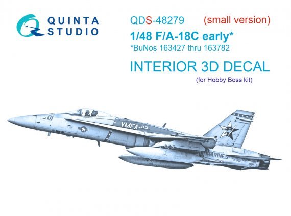 1/48 F/A-18C early 3D-Pr. & color Interior SMALL