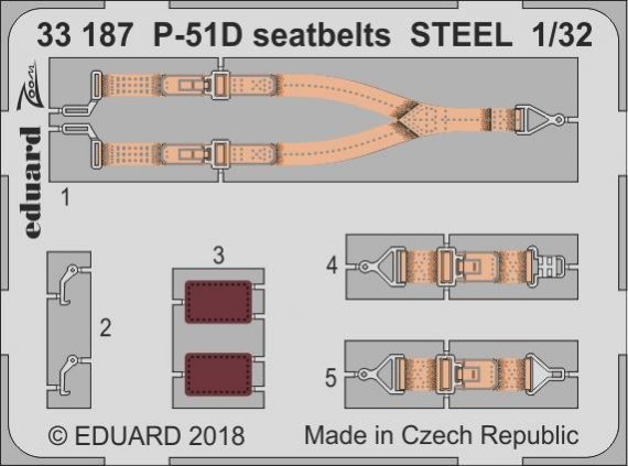 1/32 P-51D seatbelts STEEL