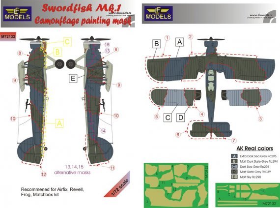 1/72 Mask Swordfish Mk.I Camouflage for Airfix & Revell