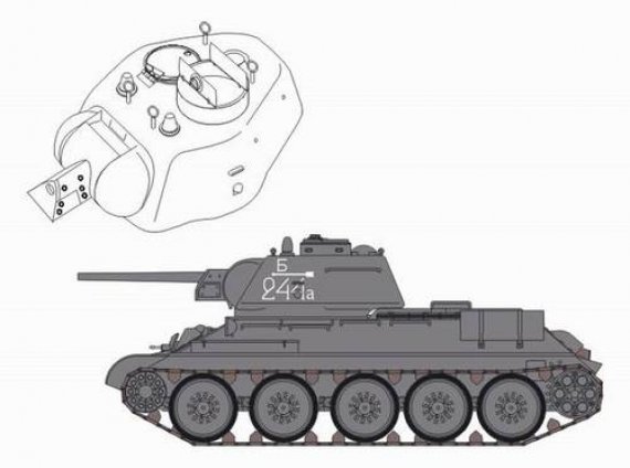 CMK Conversion T-34/76 1943 Chtz Sovi�tique 1/35 Tamiya