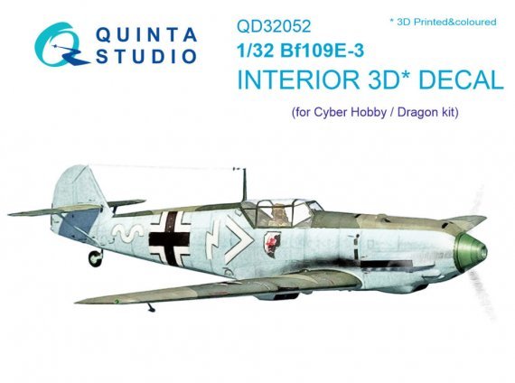 1/32 Bf 109E-3 3D-Print & colour Interior