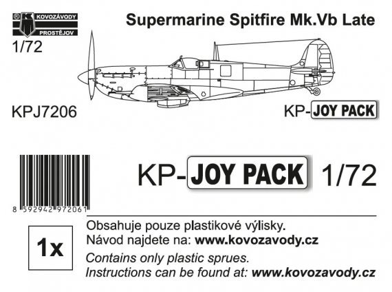 KP Spitfire Mk.Vb Late 1/72 Maquette Avion