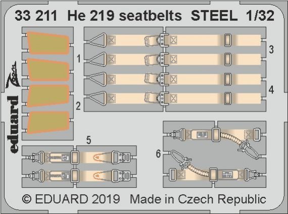 1/32 He 219 seatbelts STEEL