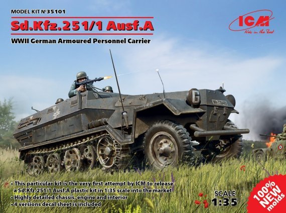 1/35 Sd.Kfz.251/1 Ausf.A WWII German Armoured Personnel Carrier